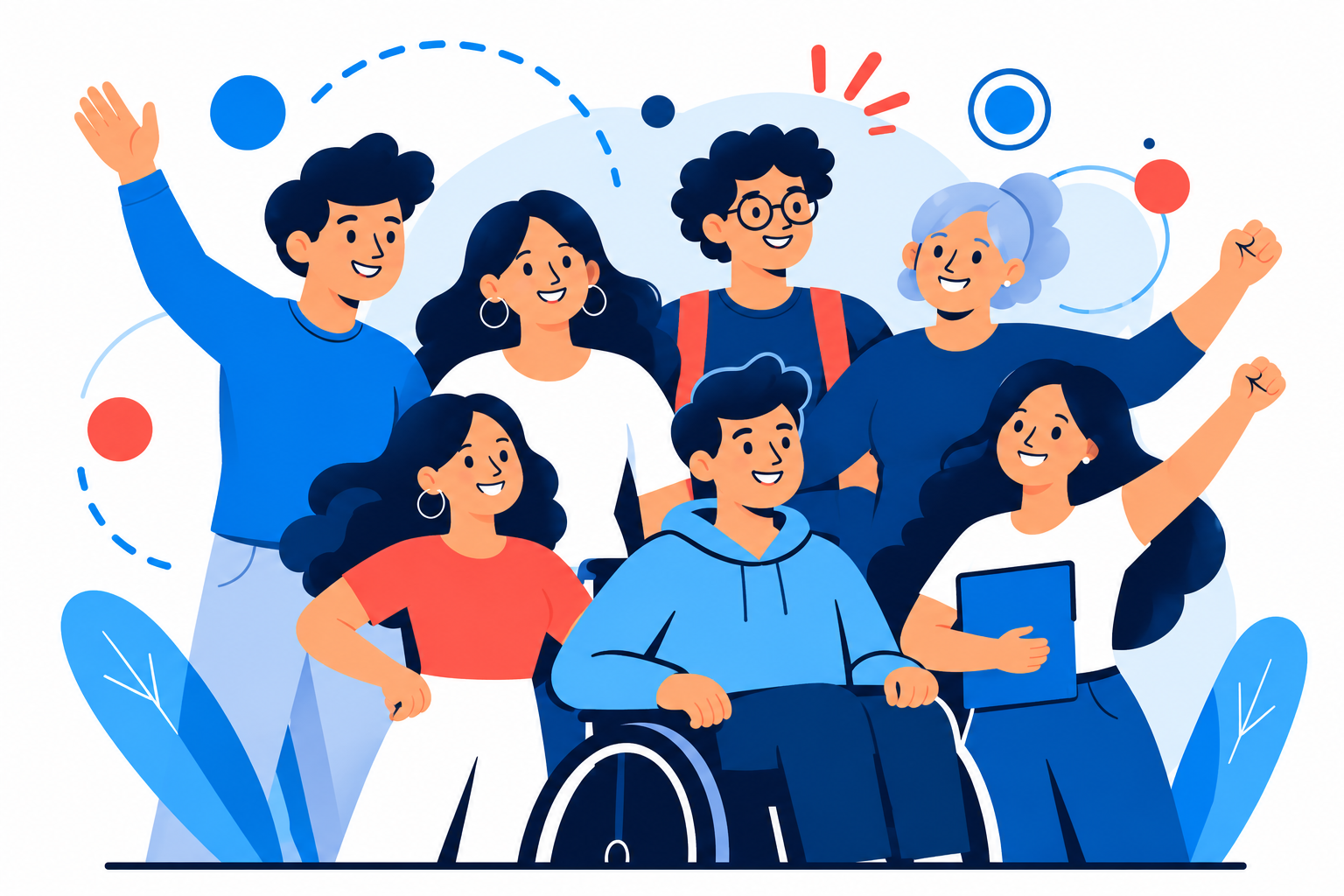 Ilustración de participación ciudadana inclusiva
